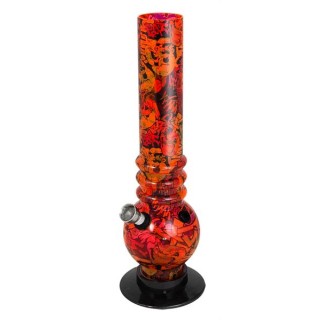Bong Acryl 26cm - Street Art Rot (1 Stk)