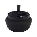 Drehaschenbecher Metall 11cm - Schwarz Matt (1 Stk)