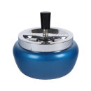 Drehaschenbecher Metall 11cm - Blau Metallic (1 Stk)