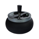 Drehaschenbecher Metall 13cm - Schwarz (1 Stk)