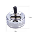 Drehaschenbecher Metall 9cm - Silber (1 Stk)