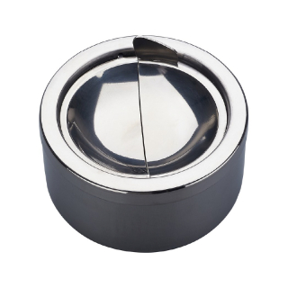 ChampHigh Kippaschenbecher Metall 12cm - Silber (1 Stk)