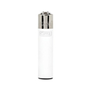 Clipper Feuerzeug Softflame Micro - Solid Branded Weiss...